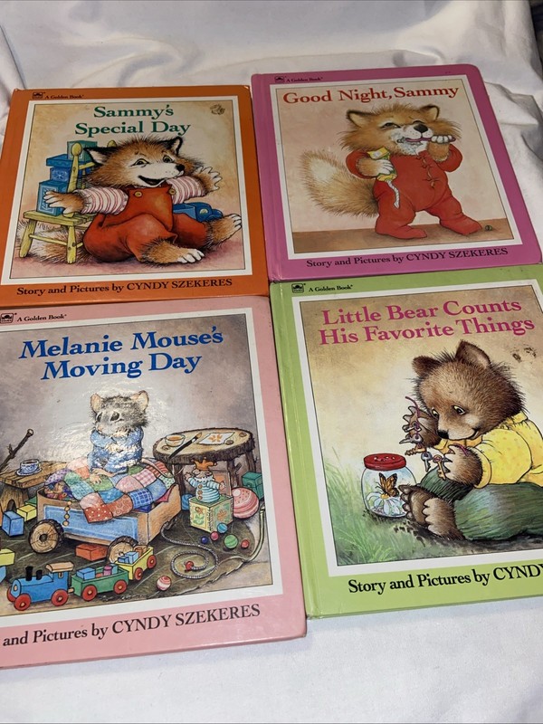 Lot of 4 Golden Books by CYNDY SZEKERES Good Night Sammy Board Books Vintage