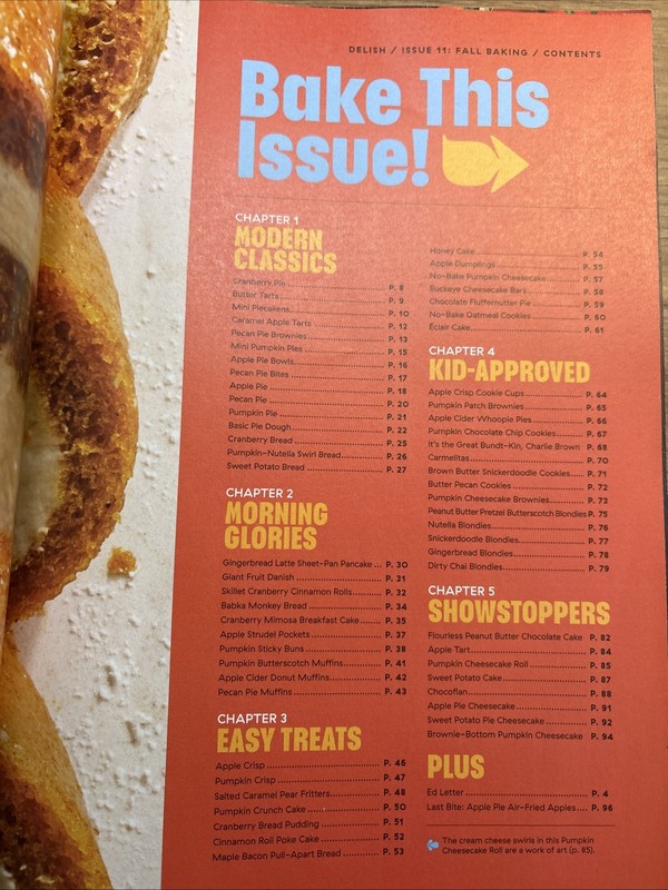 Fall Baking- Delish Magazine- Issue 11. 62 Amazing Treats Cakes Pies Breads Bar gallery