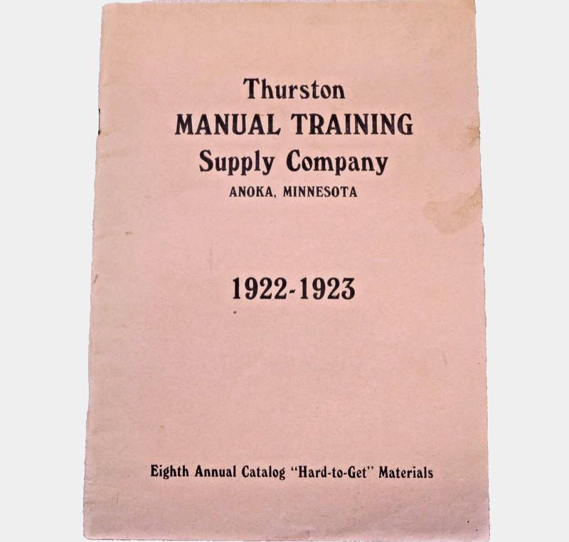 1922-23 Vintage Thurston Manual Training Supply Co CATALOG Hard to Get MATERIALS
