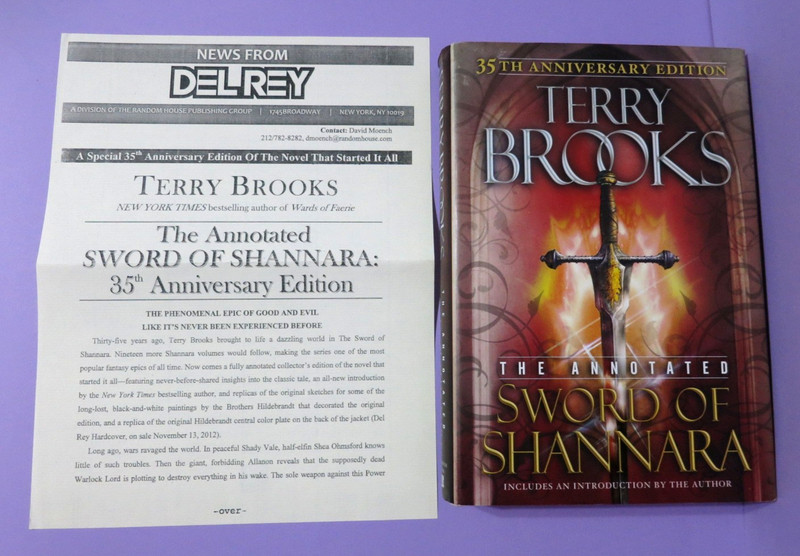 The Annotated Sword Of Shannara: Terry Brooks 35 Anniversary HardcoverDJ 1st/1st gallery