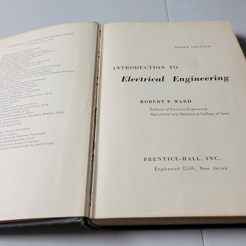 Introduction to Electrical Engineering Science VTG 1960 HC Prentice-Hall 3rd Ed gallery