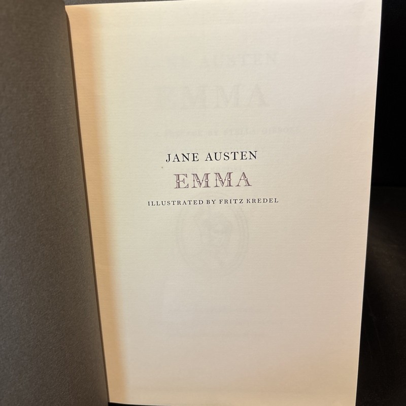 Emma by Jane Austen | Limited Ed. Club 1964 | Illustrated by Artist Fritz Kredel gallery