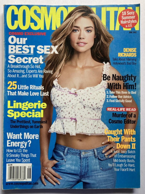 DENISE RICHARDS June 2002 COSMOPOLITAN Magazine MICHELLE WILLIAMS / PETER KRAUSE