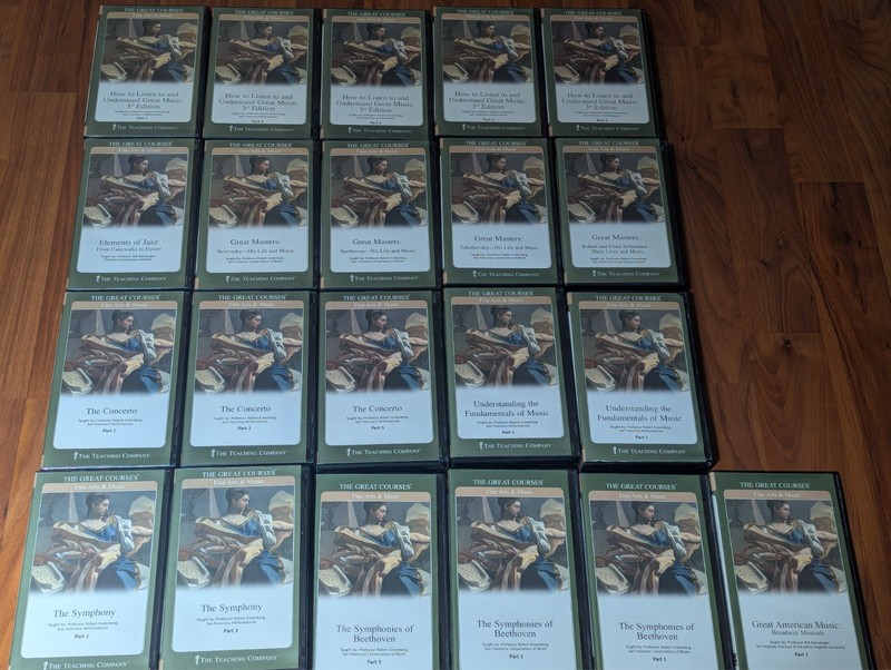 Huge The Great Courses 144 CD Lot Fine Art and Music – See Video and READ