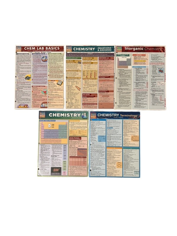 Quickstudy: Academic) Chemistry Lot Laminated Pamphlet By BarCharts -Very GOOD