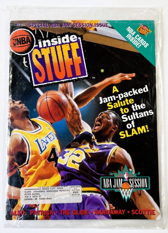1992 Inside Stuff Magazine 1993 NBA Jam Session Edition – Karl Malone – NEW