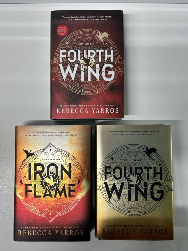 Rebecca Yarros Empyrean Series Lot 3 Fourth Wing Iron Flame HC