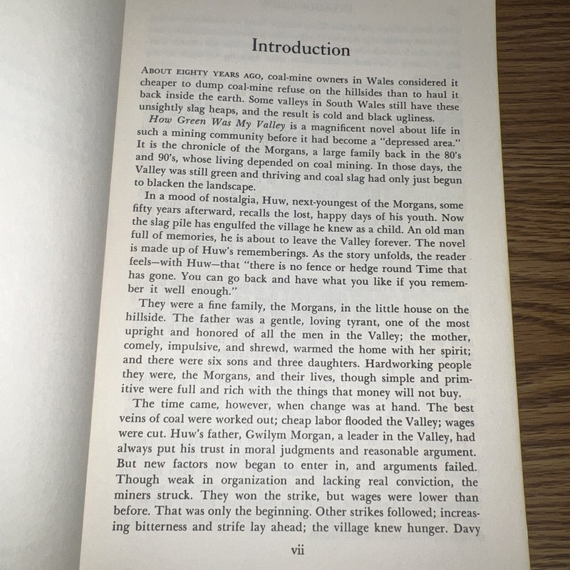 HOW GREEN WAS MY VALLEY BY Richard Llewellyn 1964 Macmillan PB Literary Heritage gallery