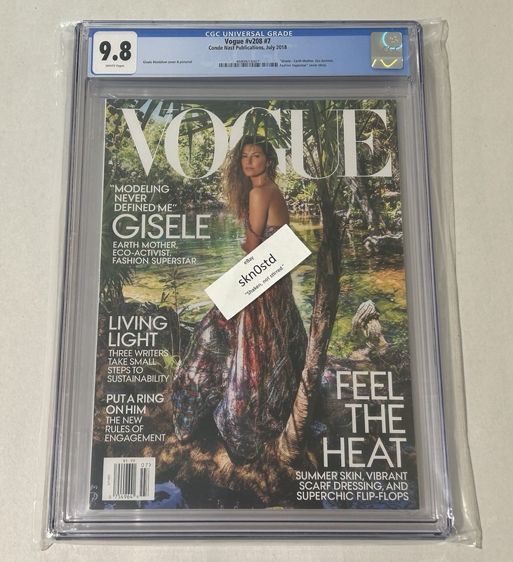 Vogue (Jul 2018) • CGC 9.8 fashion magazine • Gisele Bündchen gallery