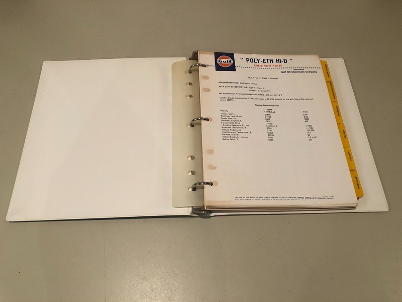 Vintage Gulf Plastics Polypropylene & Polyethylene 3 Ring Binder gallery