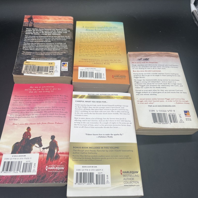 Wyoming Men Western Romance Lot of 5 Paperback Books by Diana Palmer Novels Spur gallery