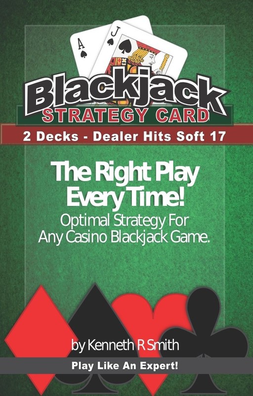 Blackjack Basic Strategy Chart: 2 Decks, Dealer Hits Soft 17 (2-sided card) gallery
