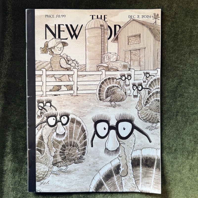 December 2, 2024~~~The New Yorker~~~VERY GOOD~~~Cover By Tom Toro🐇»Incognito»