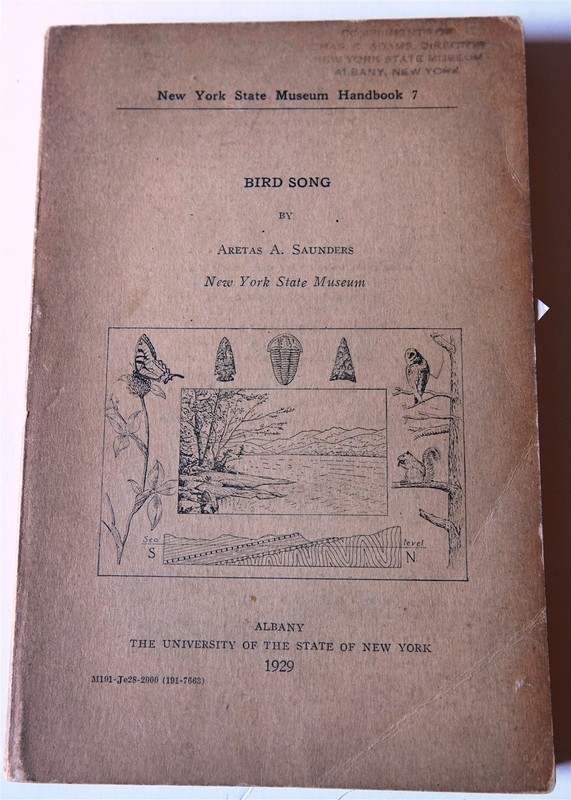 Bird Songs by Aretas Saunders. 1929 1st edition with early sonogram diagrams.