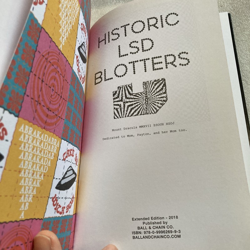 Historic LSD Blotters Book, Josh House, 2018 Hardcover Second Printing gallery
