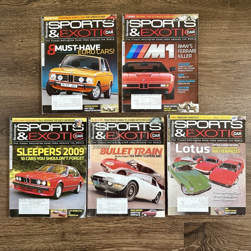 Hemmings Sports & Exotic Car Magazine Lot 5 BMW Porsche Lotus Toyota